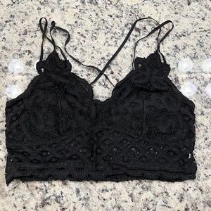 Crochet Lace Bralette black